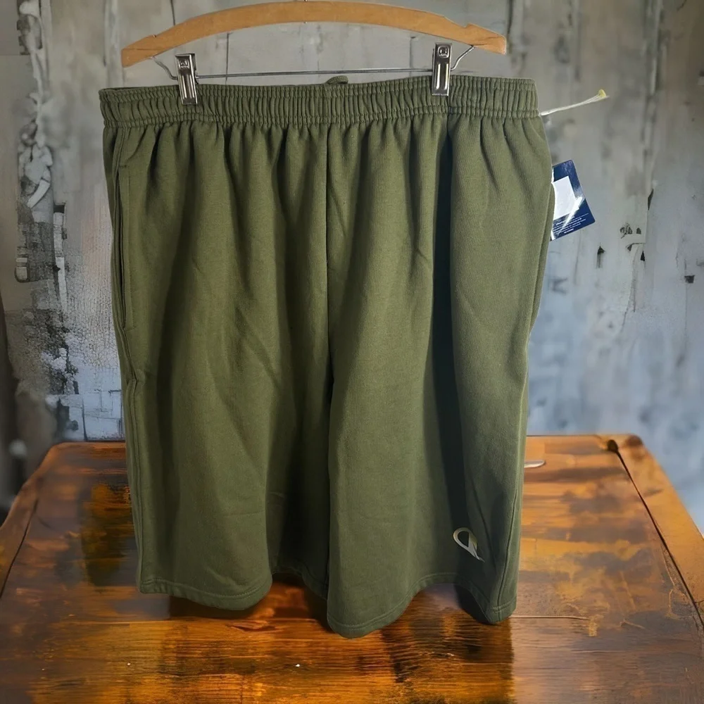 Champion Men’s Drawstring Shorts NWT Sz 1X Green Yellow